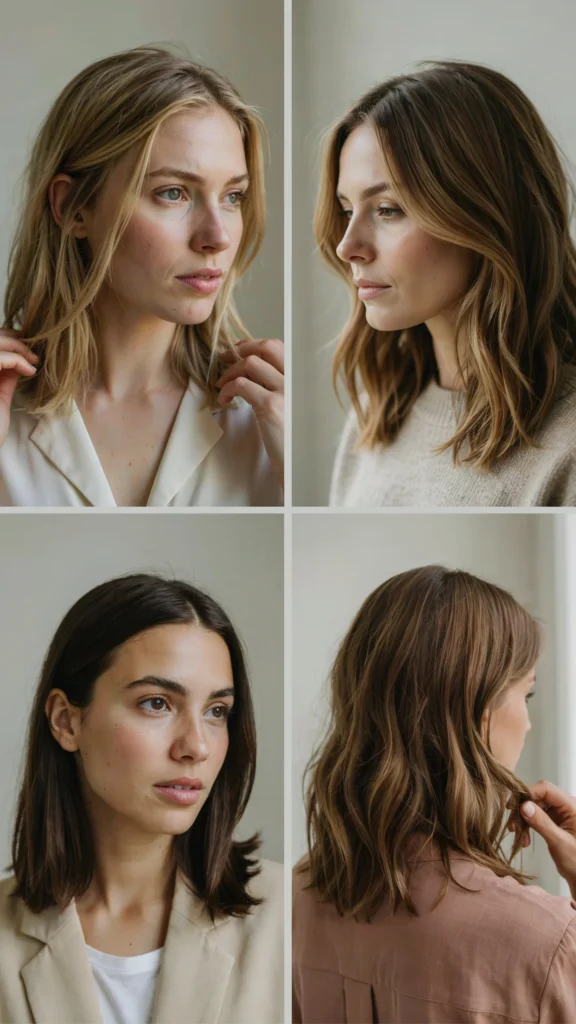 Why Side Part Medium Layered Haircuts Look So Elegant