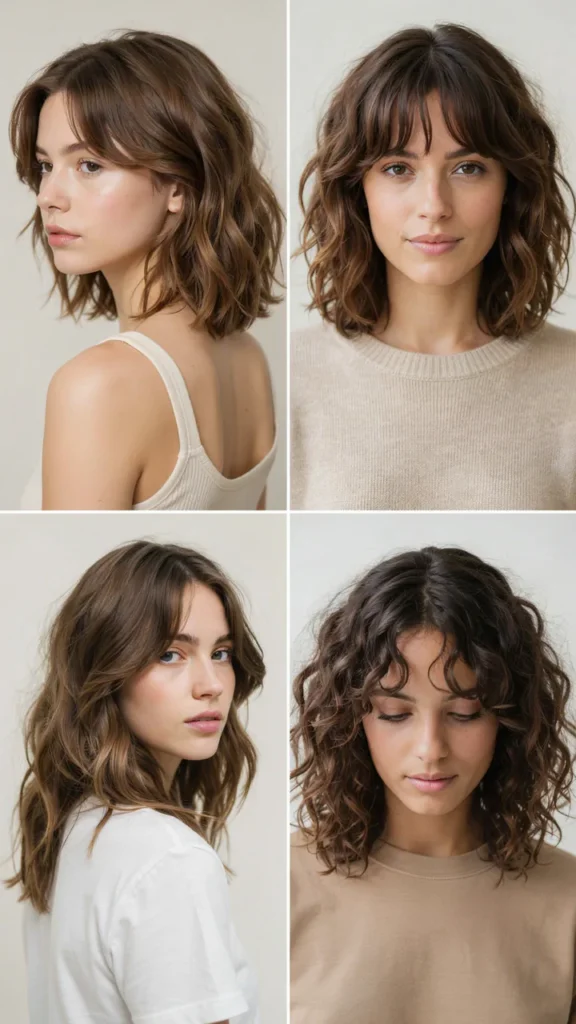 Curly Shag For Square Faces