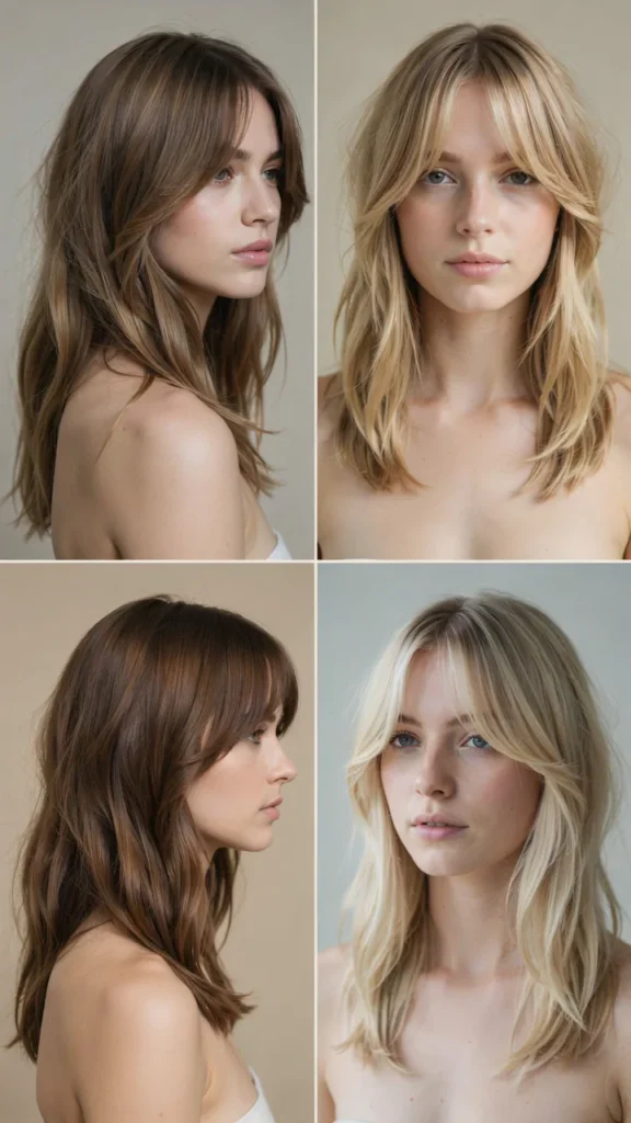 Long Shag With Side-Swept Bangs