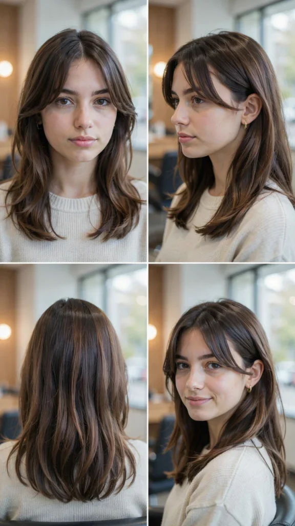 Shag Haircut With Side-Swept Bangs
