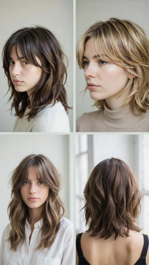 Razor-Cut Shag With Textured Bangs