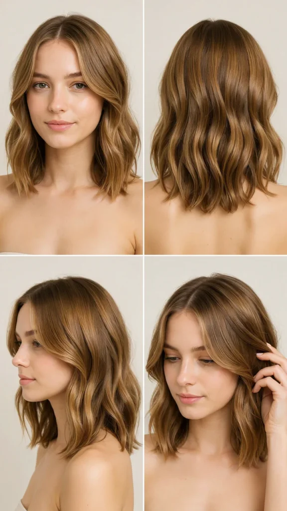 Face-Framing Wavy Shoulder Cut