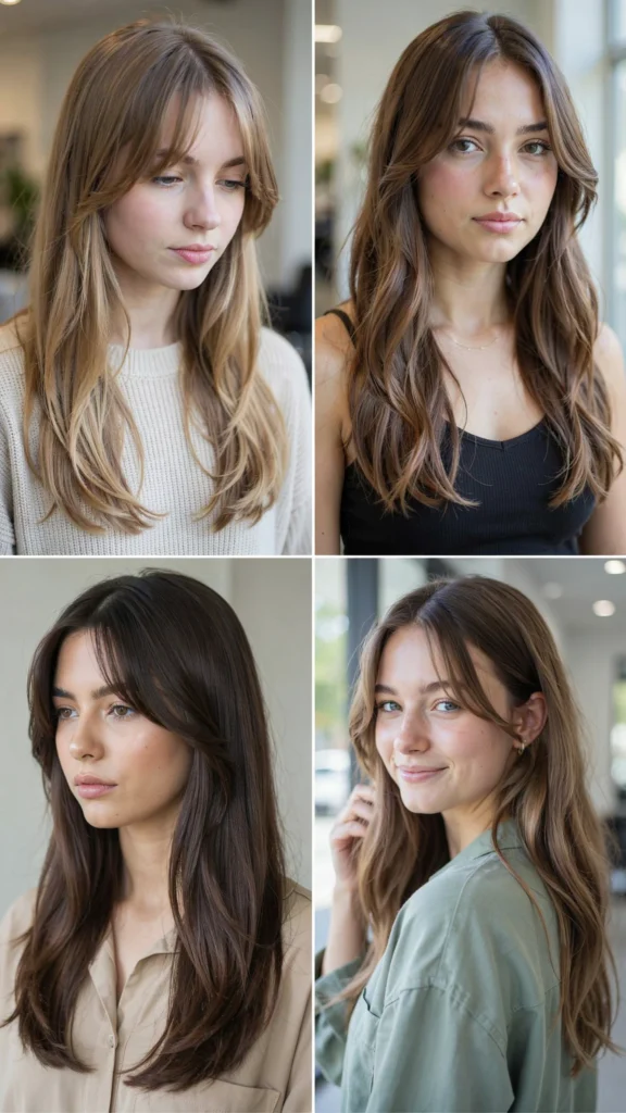 Long Hair With Bottleneck Bangs