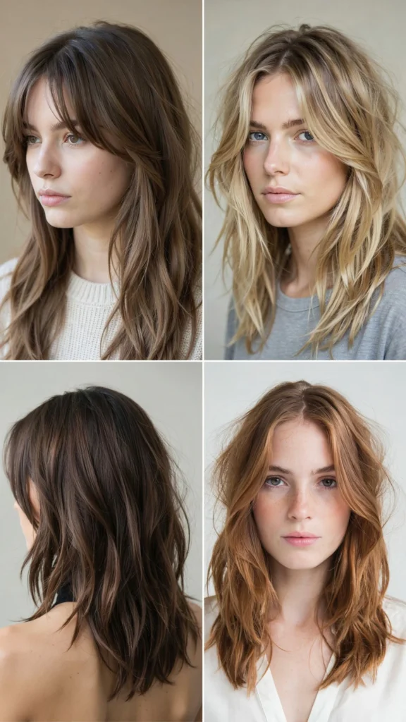 13. Long Shaggy Layers With Face Framing