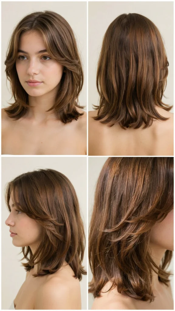 20. Brunette Layers With Flipped Ends