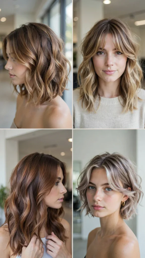Curly Shag With Highlights