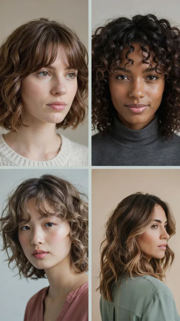 Curly Shag With Rounded Shape