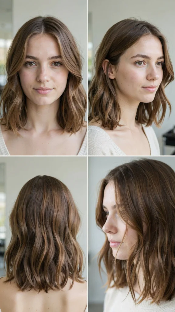 Chin-Length Wavy Layers