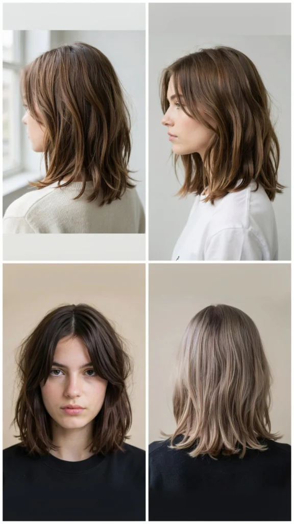 7. Collarbone Choppy Cut With Angled Front Layers