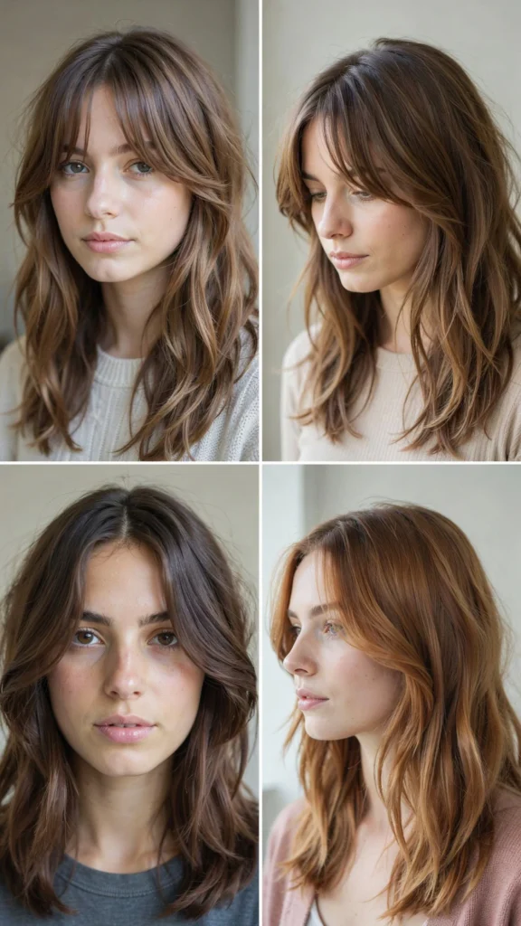 Long Shaggy Choppy Layers With Face Framing