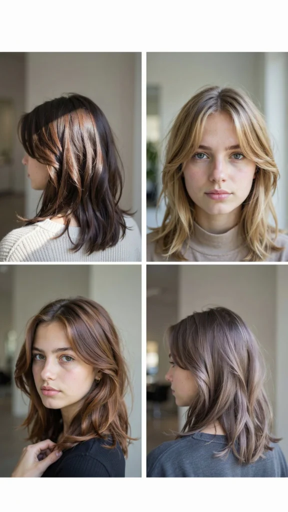 11. Choppy Medium Layers for Thick Hair
