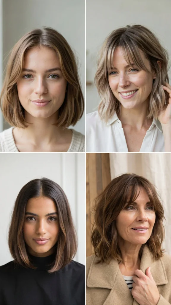 Short Bob With Curtain Bangs