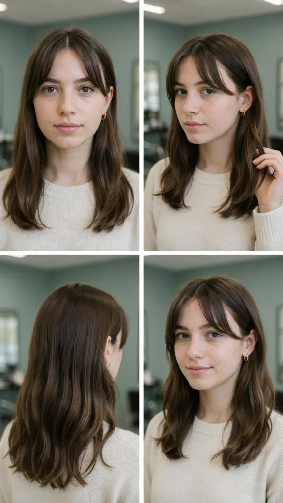 Curtain Bangs With Wavy Layers
