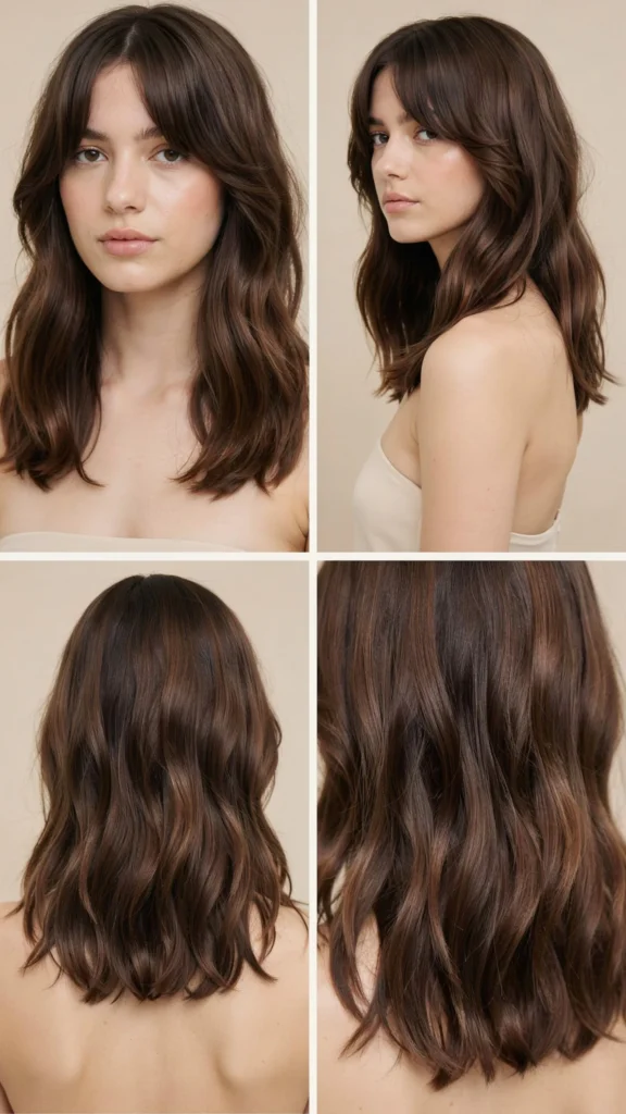 2. Butterfly Layers for Dark Brown Hair