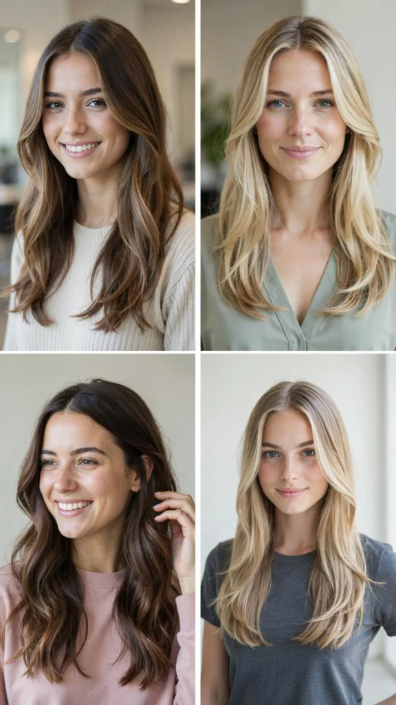  Long Layers With Money Piece Highlights