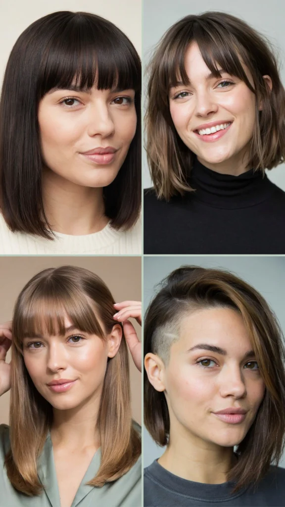 Straight Hair with Baby Bangs