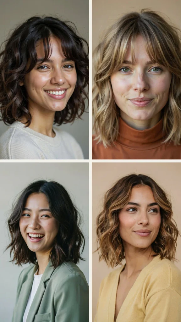 Curly Shoulder-Length Shag