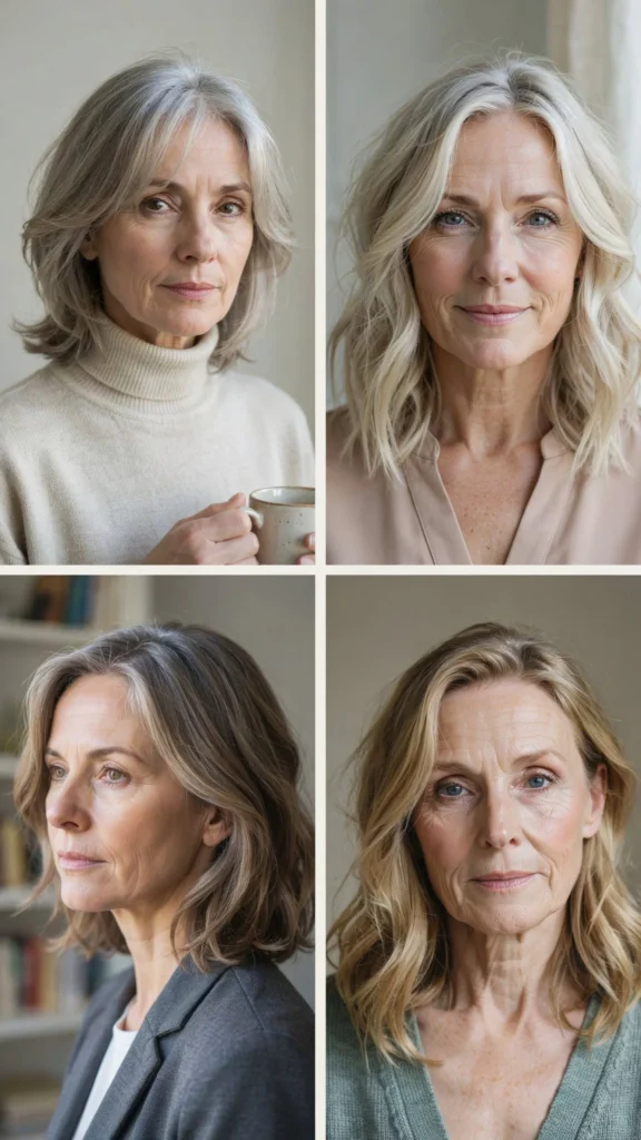 Short Wavy Layers for Older Women