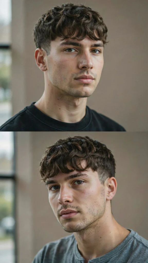 Wavy Layered Caesar Cut