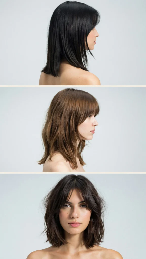 16. Sleek Choppy Medium Layers With Sharp Face Frame