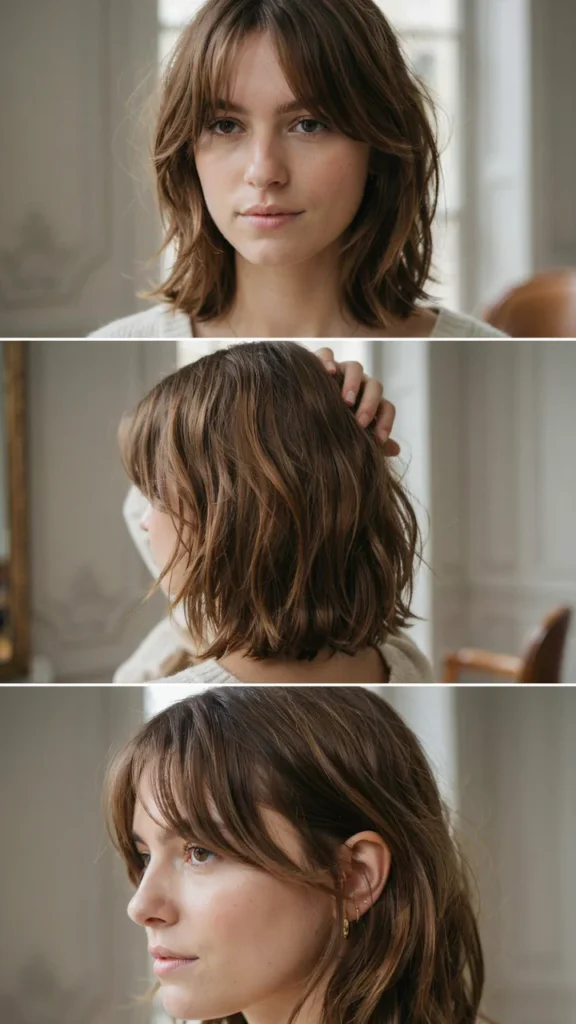 Soft Shag Haircut With Side Bangs