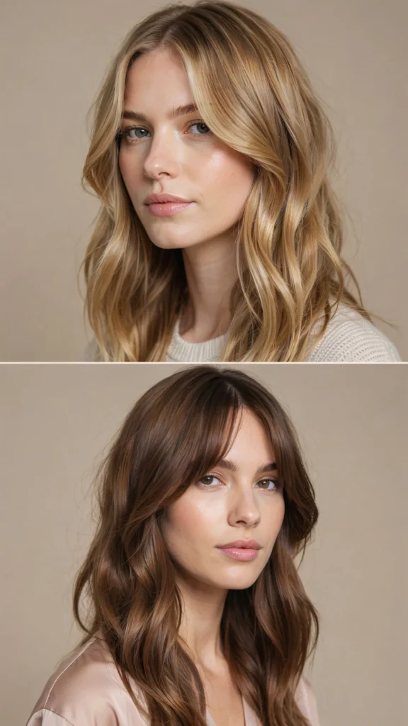  Long Wavy Layers With Rounded Face Frame
