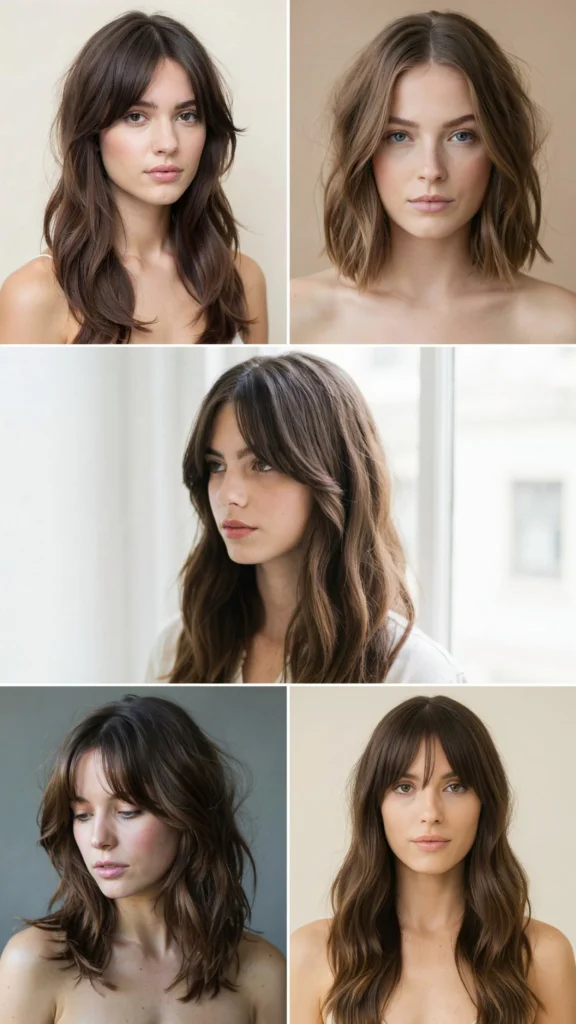 11. Dark Brown Layered Haircut Guide by Face Shape
