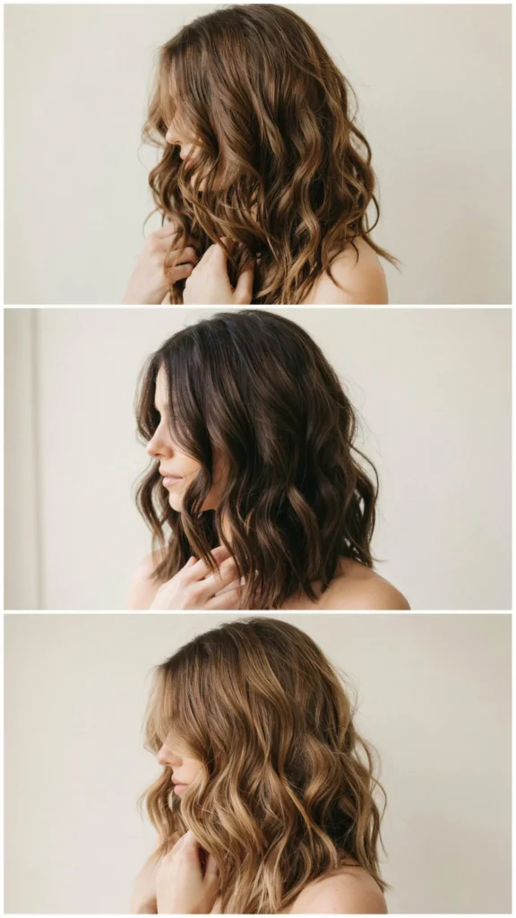10. Long Curly Layers With Face Framing Shape