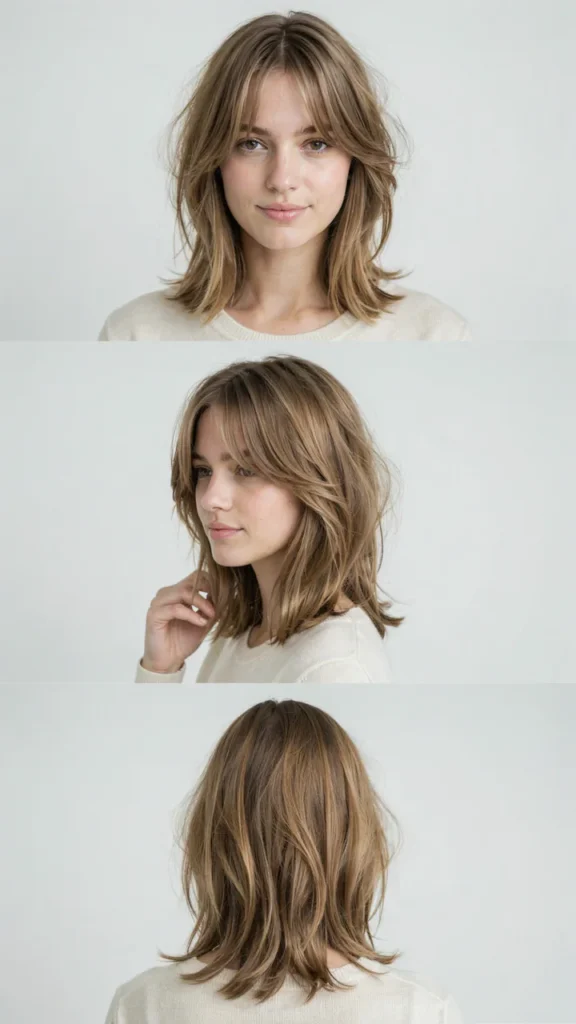 Classic Layered Shag for Fine Hair