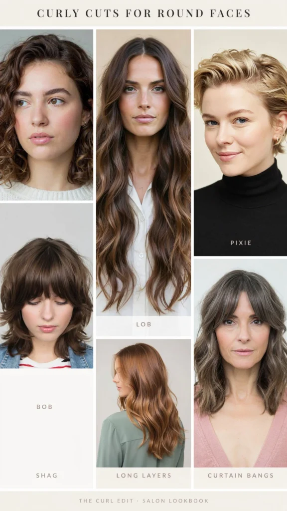Curly Haircut Guide for Chubby Faces