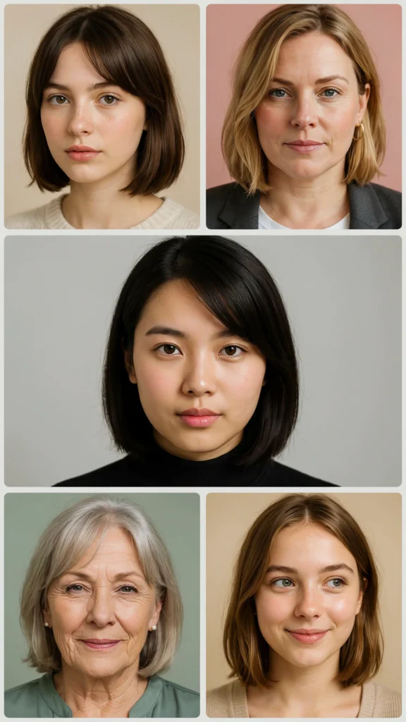  Short Bob With Side-Swept Bangs