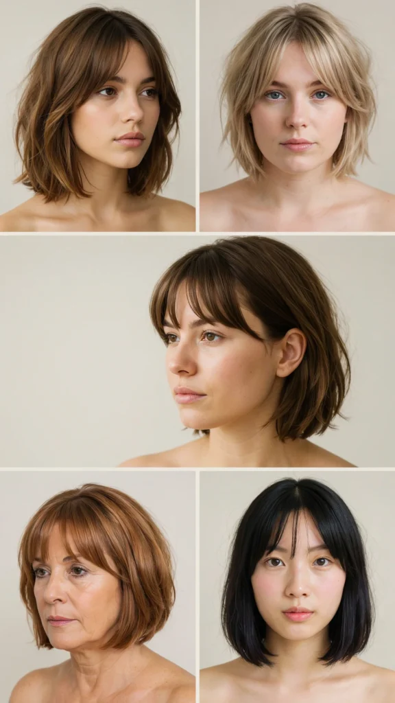 Short Cut With Curtain Bangs