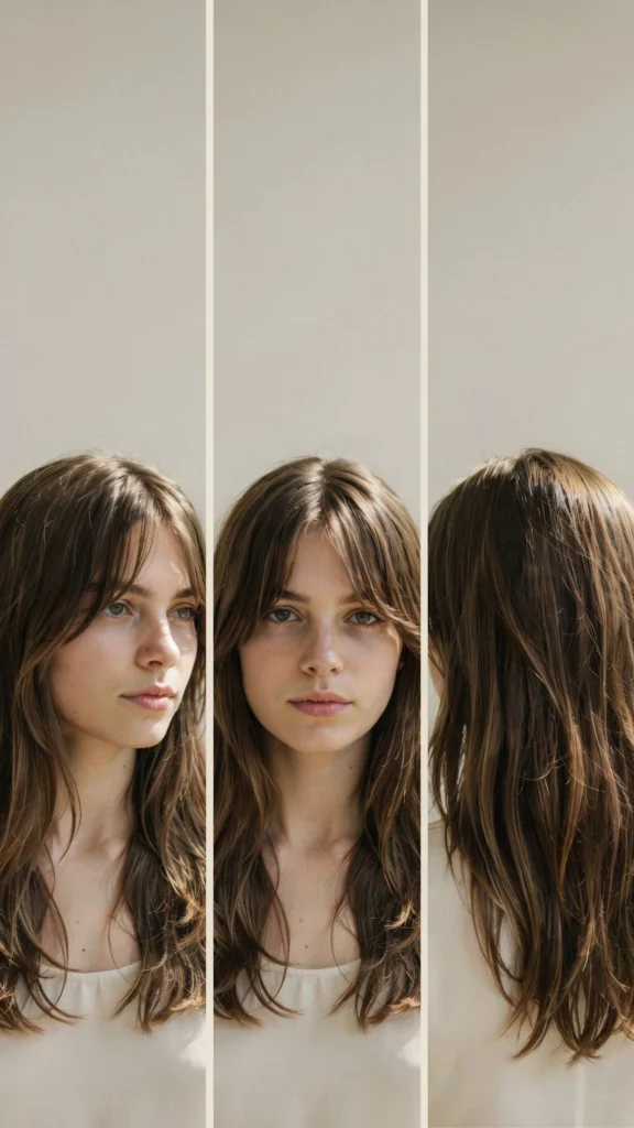 Long Choppy Layers With Curtain Face Framing