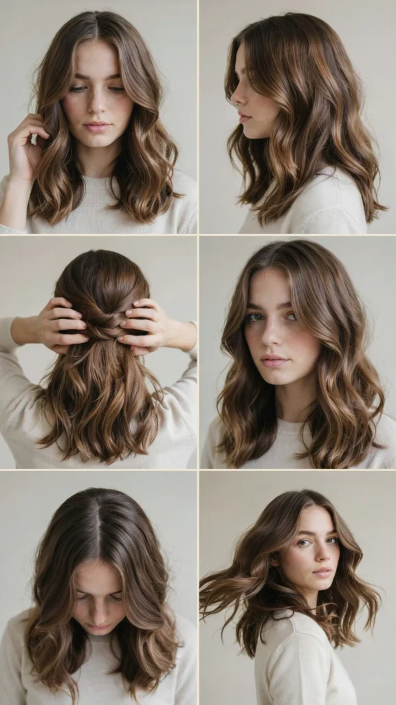 Brunette Long Layers with Subtle Waves