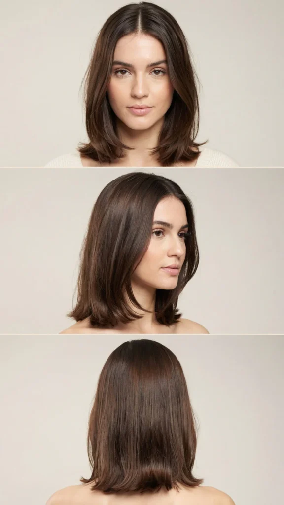 16. Sleek Dark Brown Layers With Face Framing
