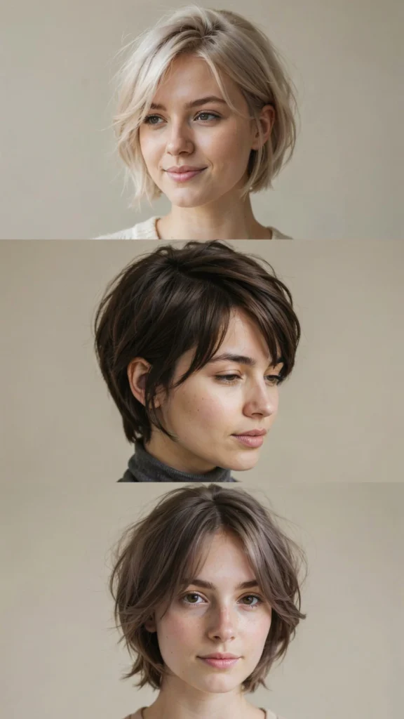 Pixie Cut With Long Side Bangs