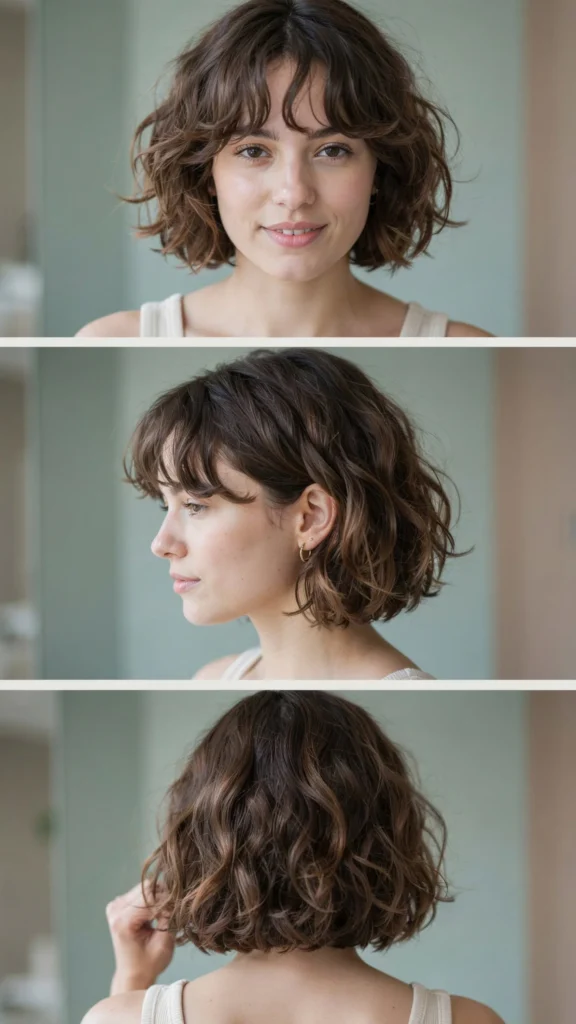 Curly Bob With Choppy Layers