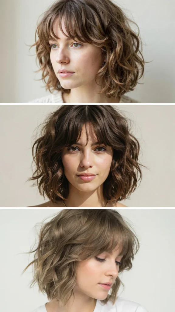 Curly Shag With Wispy Bangs