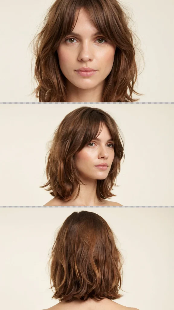 4. Textured Brunette Medium Cut