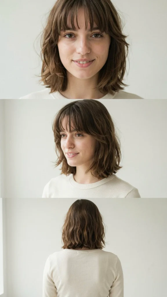 Layered Mullet with Curtain Bangs