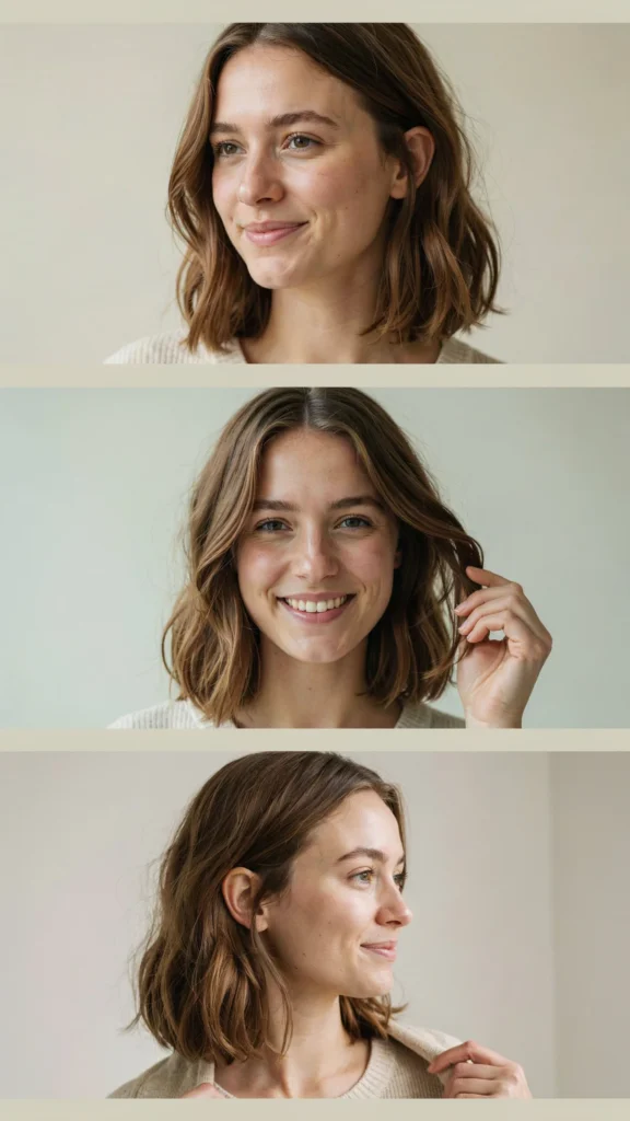 Side Part Layered Hair with Subtle Texture