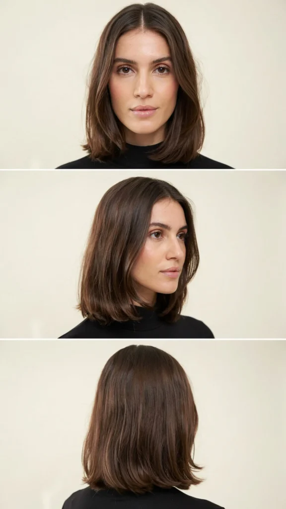 Classic Straight Side Part Layered Look