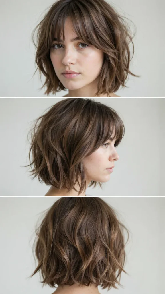 Choppy Shag for Thick Hair