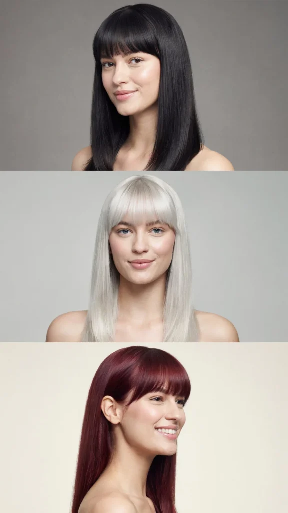 Long Straight Alt Hair with Micro Bangs