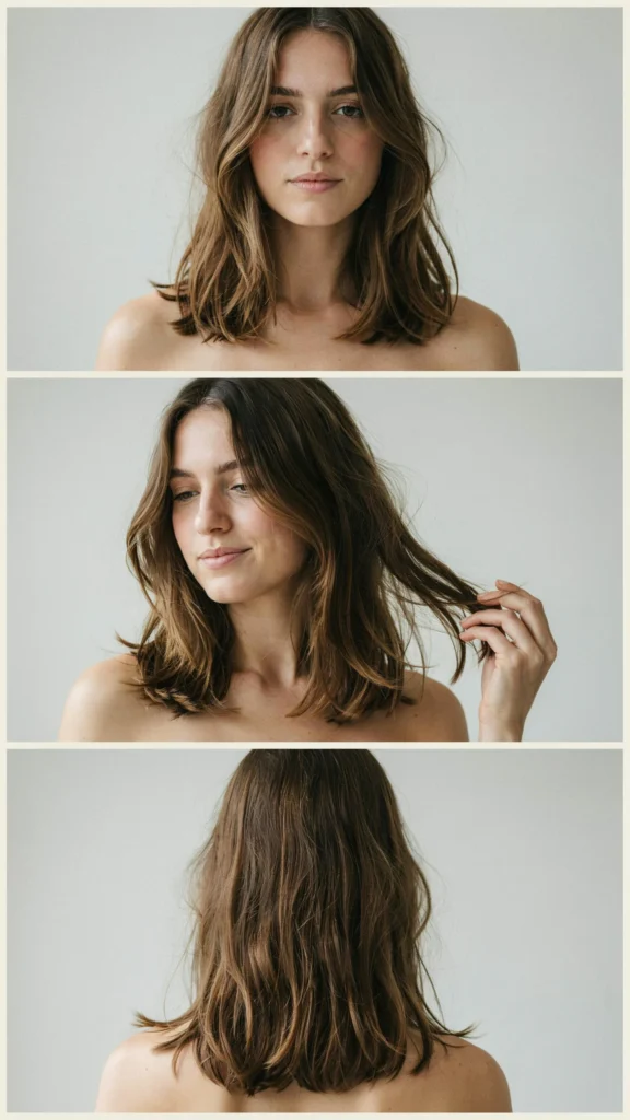 Feathered Brunette Long Layers
