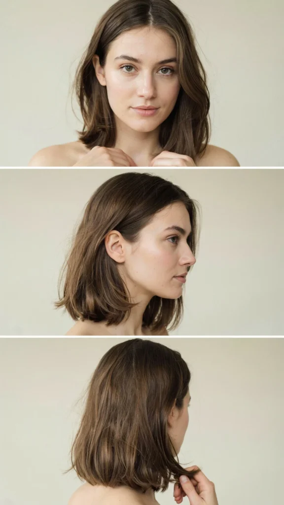 11. Brunette Layers With Middle Part