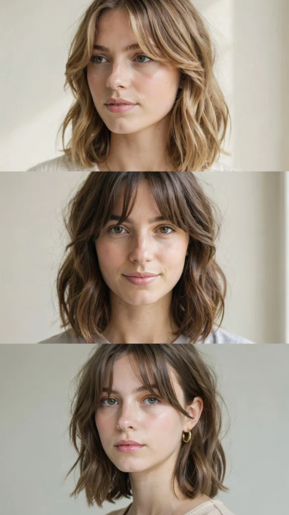 Wavy Layers With Baby Curtain Bangs