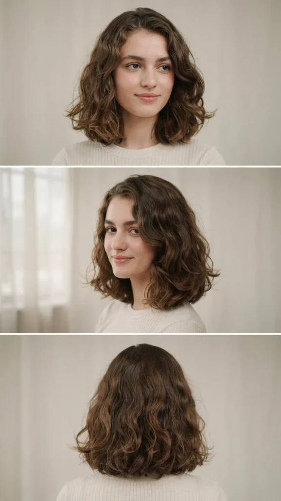 1. Soft Shoulder-Length Curly Layers