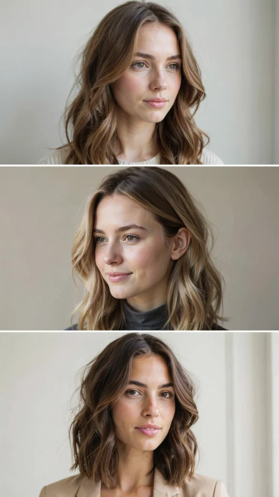  Deep Side-Parted Medium Cut