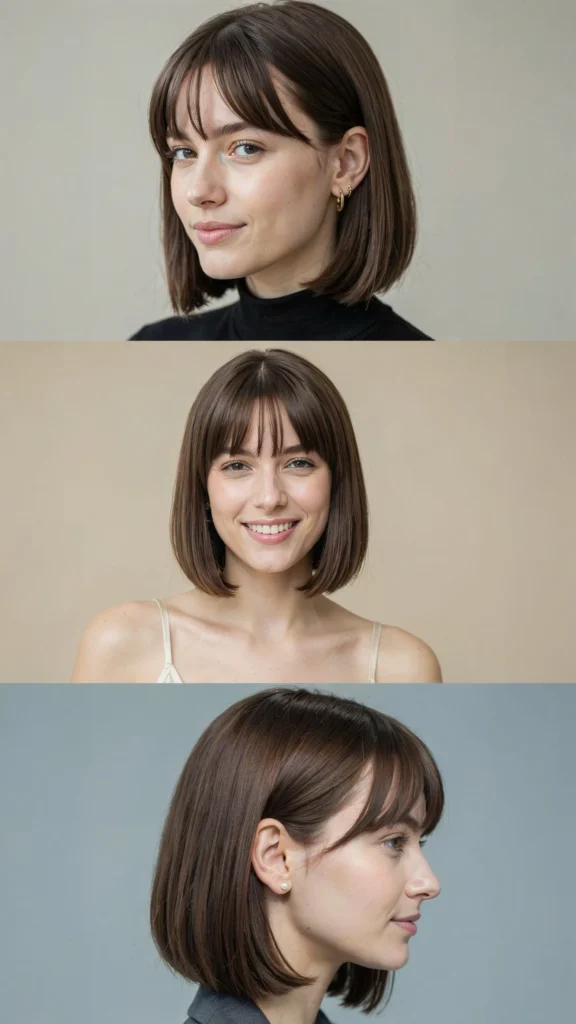 Sleek French Bob with Alt Bangs